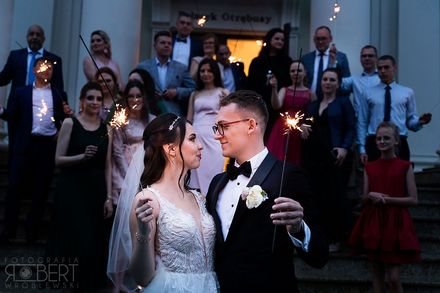 fotografia ślubna otrębusy zimne ognie