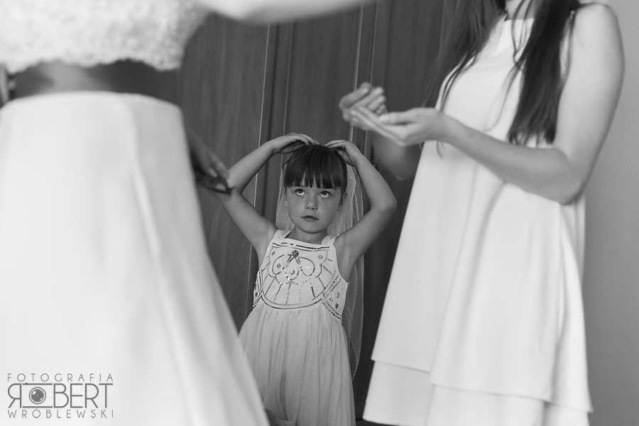 Wyjazd orszaku ślubnego z Grodziska