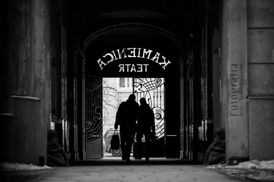 Wejście do Teatru Kamienica Budynek Teatru Kamienica w Warszawie - miejsce konferencji
