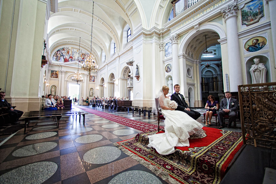 Emocje podczas ślubu w kościele św. Anny