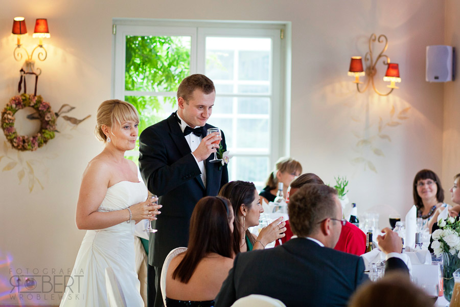 Olga i Andrzej radość na weselu