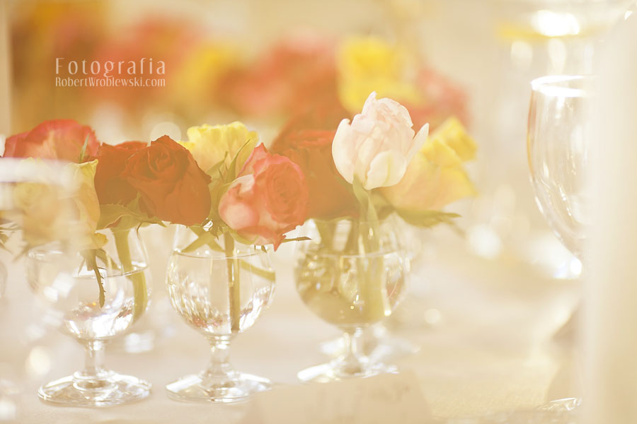 Winietki na stołach